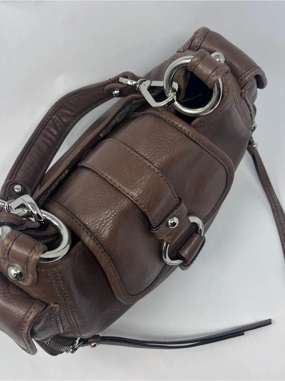 Banana Republic Vintage Brown Leather Hobo Shoulder Bag
